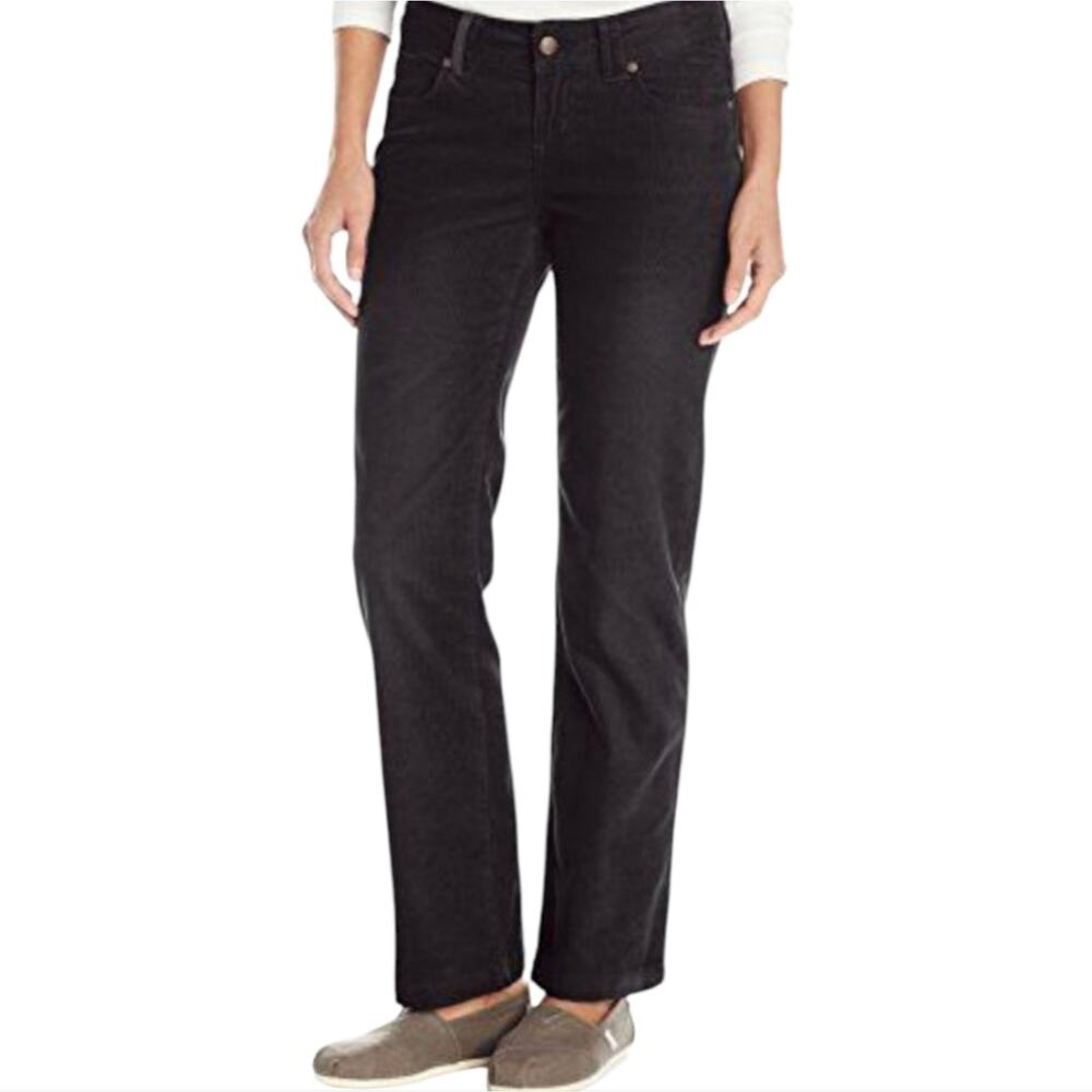 Prana Women's Crossing Corduroy Pants Black Regular Size 2 Tall 36 iNSEAM New!!